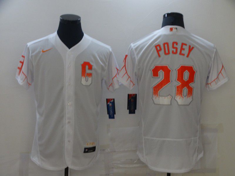 Men San Francisco Giants #28 Posey City Edition White Elite Nike 2021 MLB Jersey->san francisco giants->MLB Jersey